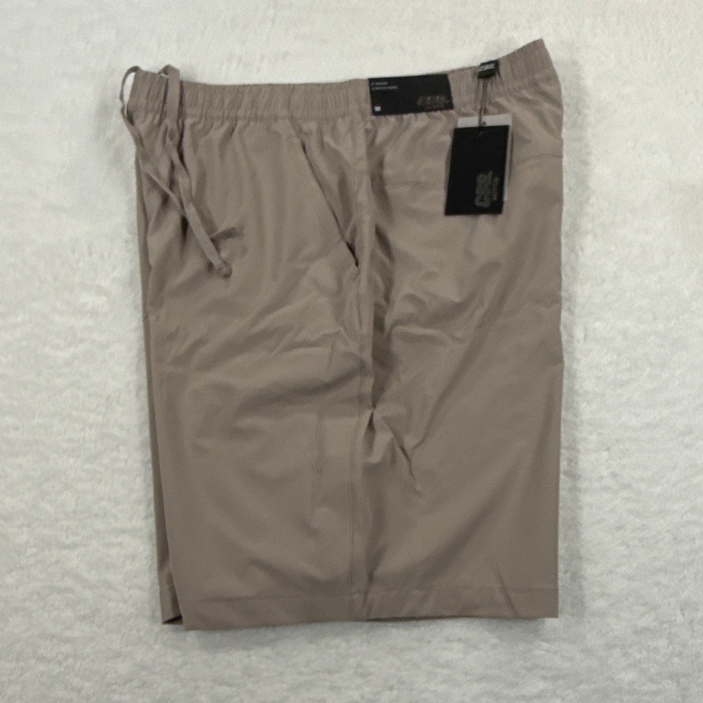 CSG Active 9" Everyday Woven Shorts Mens Medium Beige Stretch Athletic Gym NWT